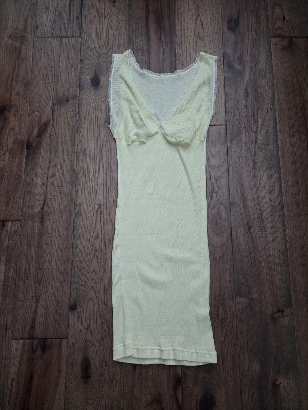 Vintage Textured Long Undershirt Or Short Slip